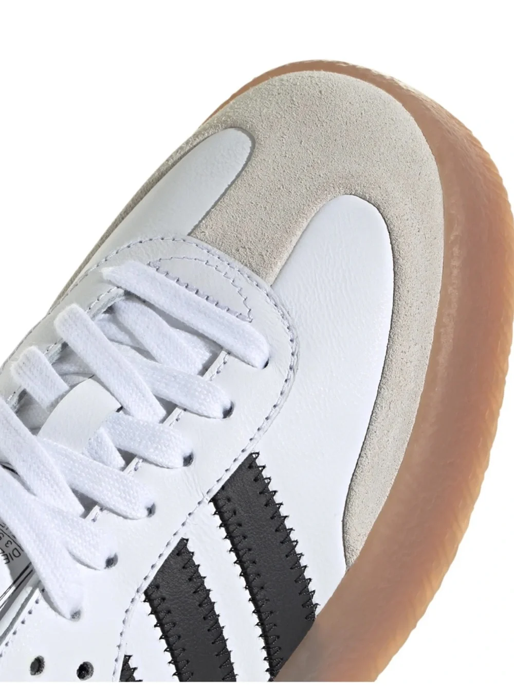 NEW adidas Samba Sneaker in White Core Black Gold Met - Picture 7 of 13